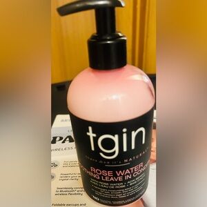tgin Rose Water Leave-In Smoothing Conditioner, Full-Sized. NEW (COS1)